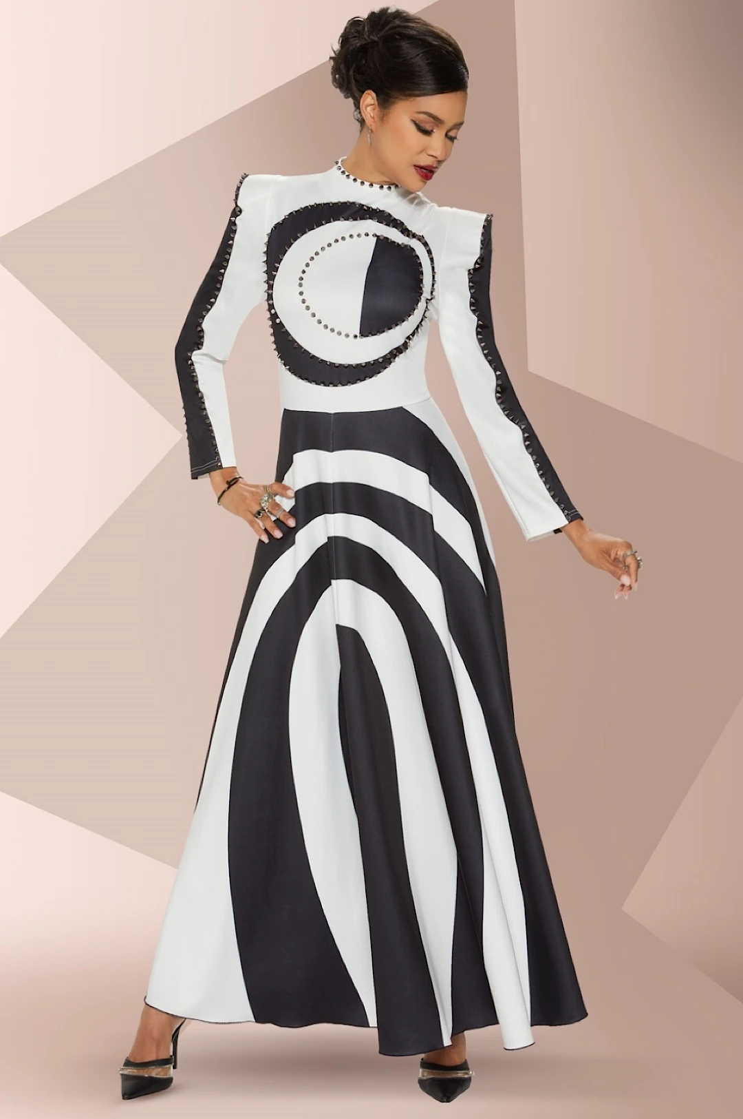 Black White Abstract Print Dress by Social Butterfly Collection