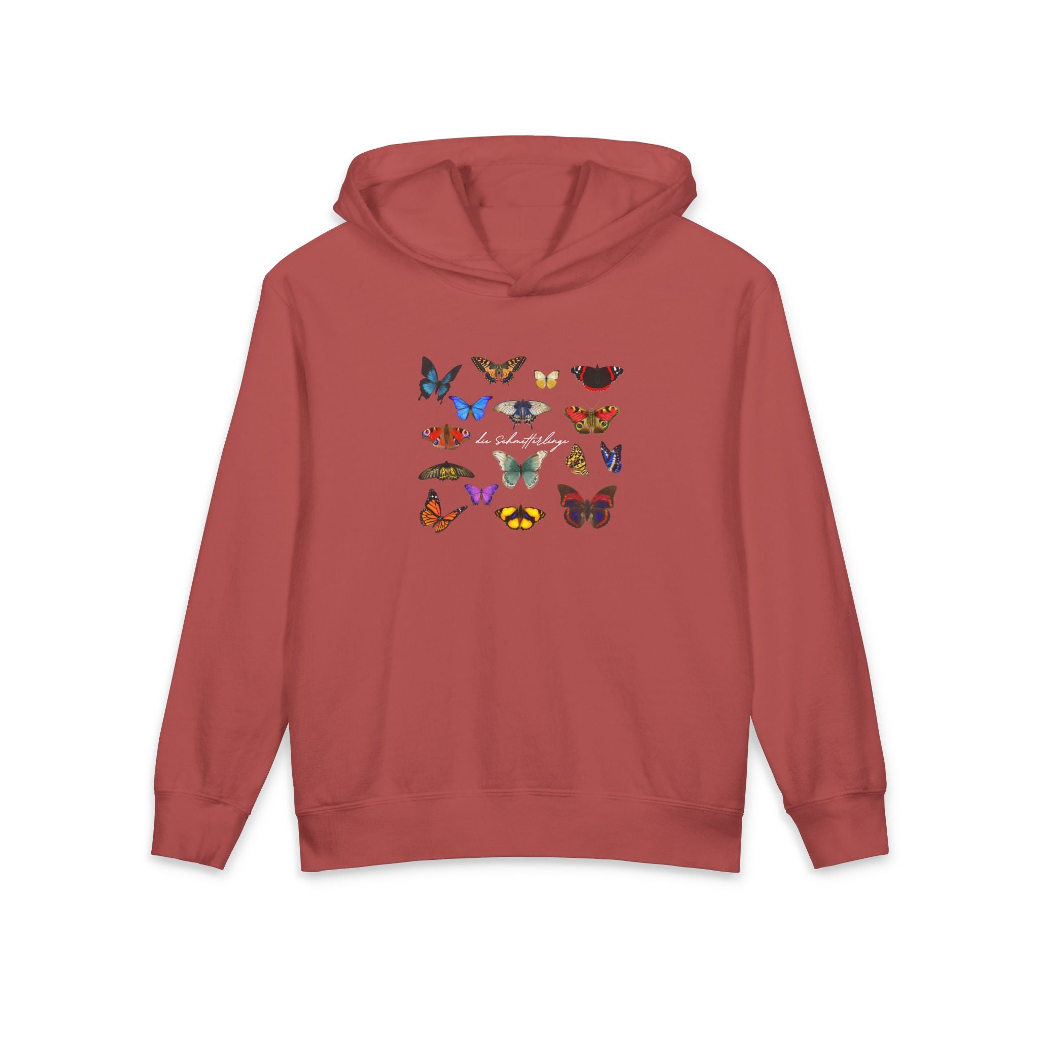 Kids' "die Schmetterlinge" German Hooded Sweatshirt — Lightweight Youth Hoodie