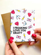 Funny Valentine’s Day Card – I Freaking Love You Okay, Cute Love & Anniversary Greeting by Five Dot Post