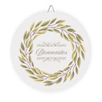 Bienvenidos Wooden Front Door Sign by Printify