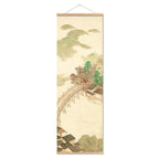 Antique Chinese Hand-Painted Landscape Scroll, Pine Tree