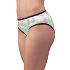 French attitude Conversation Heart Pattern Women's Briefs m, Valentine's Candy Hearts Print