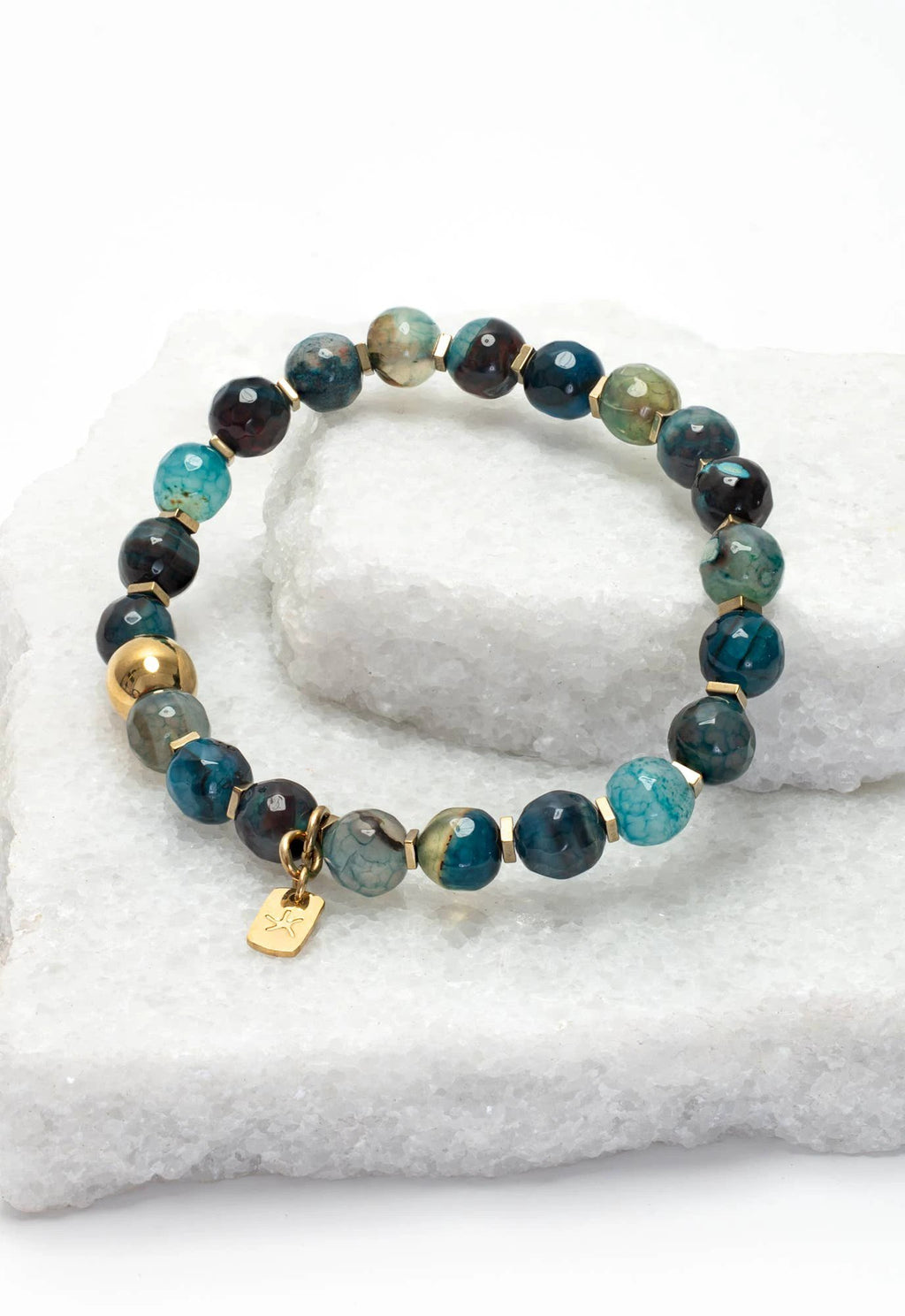 Ewa Beaded Green Agate Bracelet by Ethical Trade Co