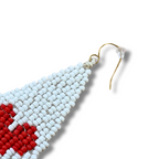 Heartfelt Valentine's Day Seed Bead Earrings - Thailand