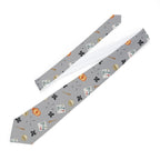 Canadian Pride Necktie with Fleur de lis, Hockey Sticks and Maple Syrup Design