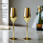 Unbreakable Champagne Flutes (Gold) by Sister.ly Drinkware