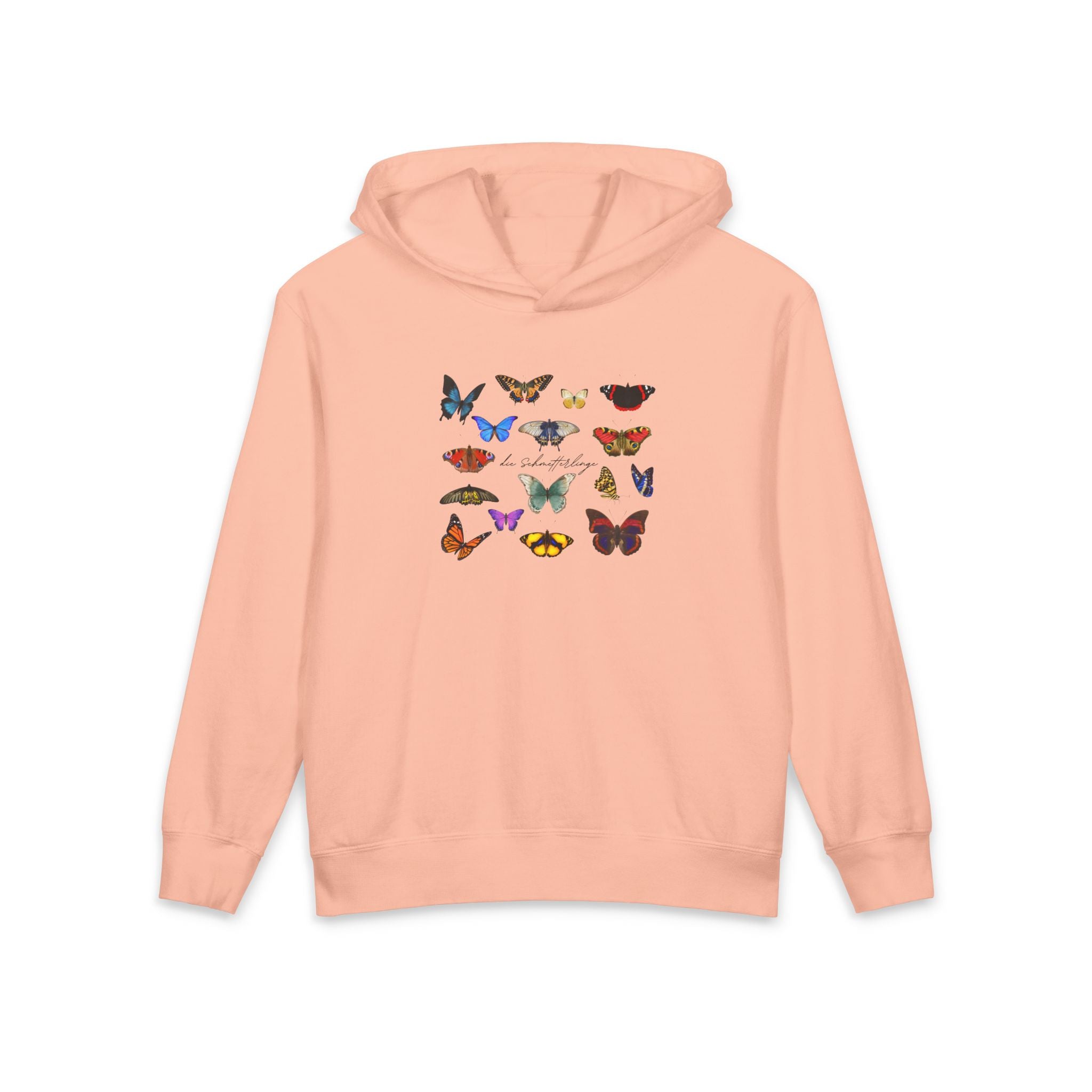 Kids' "die Schmetterlinge" German Hooded Sweatshirt — Lightweight Youth Hoodie