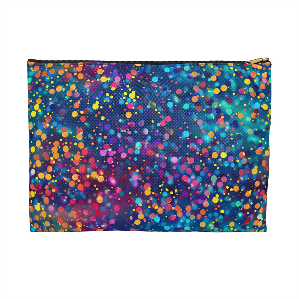 Bespattered Facade Rainbow Party Dots Accessory Pouch | 2 Sizes