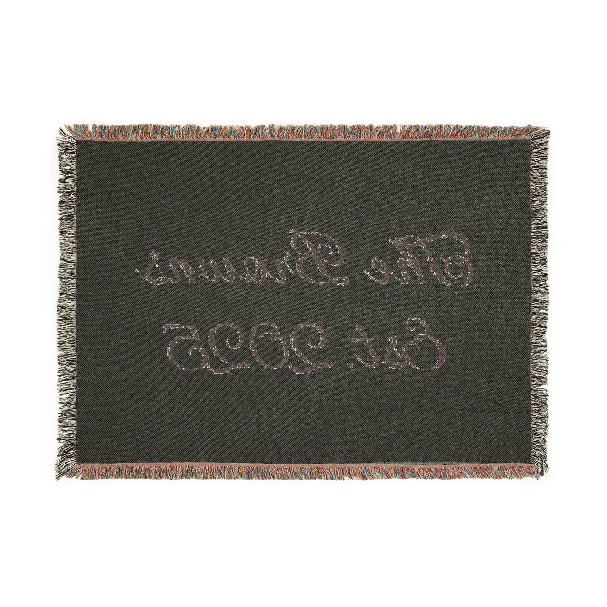 Custom family name and year Woven Blanket
