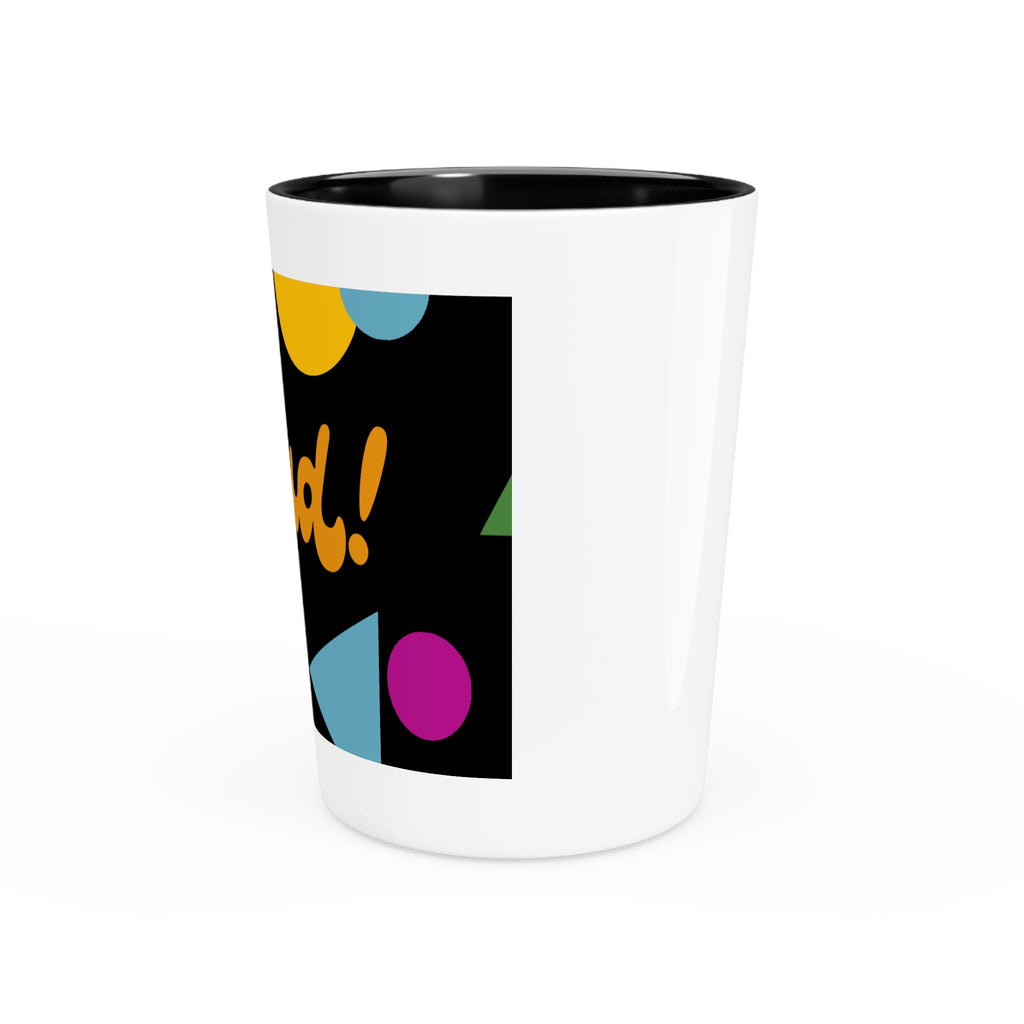Salud! Confetti Pattern Shot Glass | Colorful Fiesta Party Drinkware