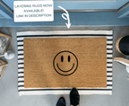 Happy Face Doormat by Nickel Designs Custom Doormats