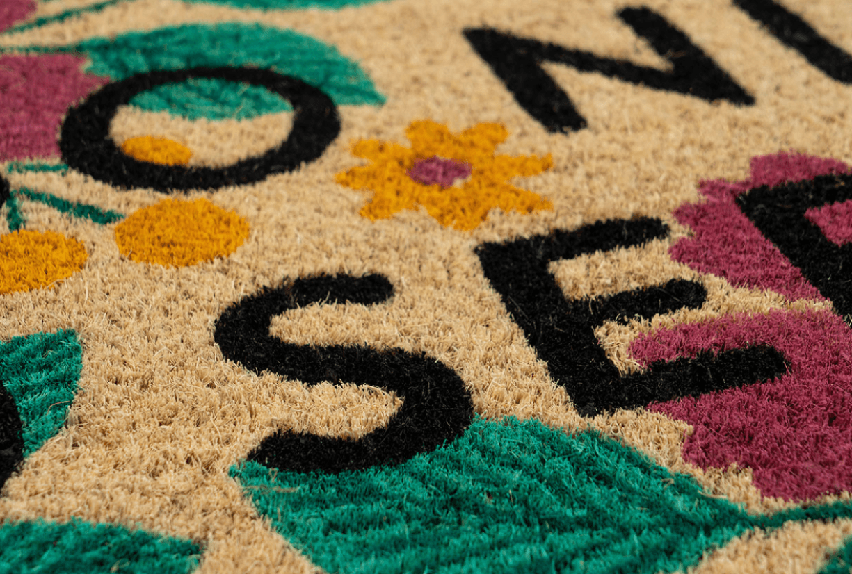 SALE - So Nice to See You Floral Doormat