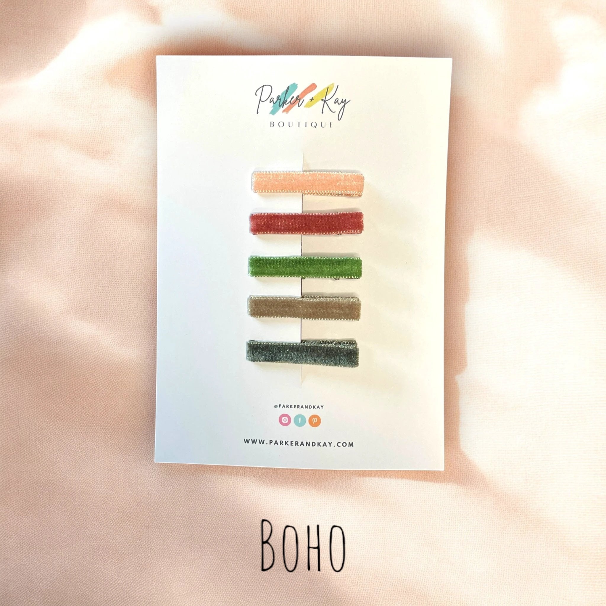 Velvet Bar Clip Set by Parker + Kay Creative