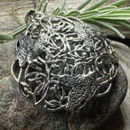Pictish Triple Celtic Raven Necklace in Sterling Silver
