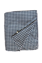 Navy Gingham Crib Quilted Blanket