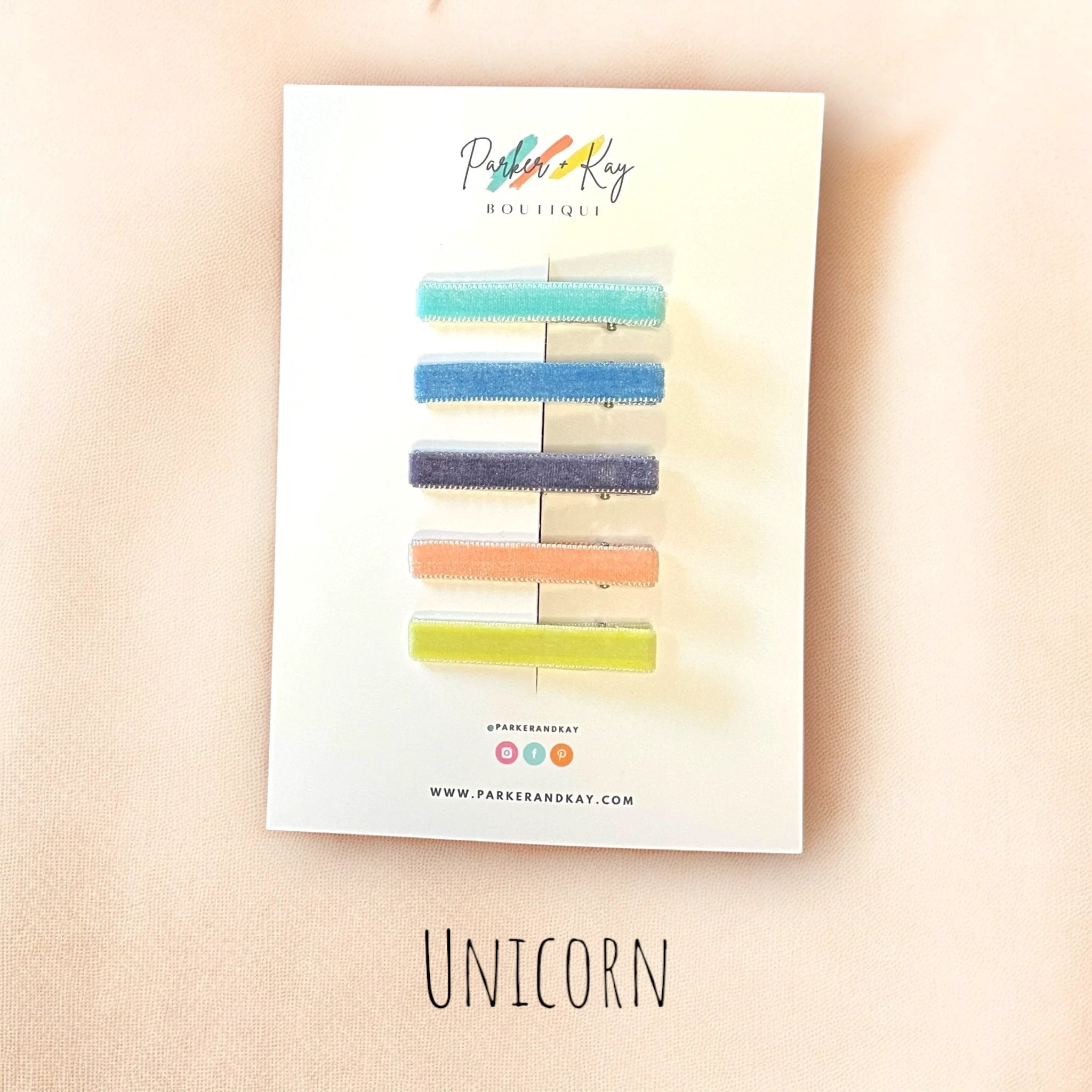 Velvet Bar Clip Set by Parker + Kay Creative