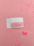 Nine Hot Pink Glitter Snap Clip by Evie Pearl Handmade