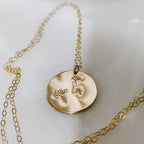 Hand Stamped Wish Coin Necklace by Derive Jewelry