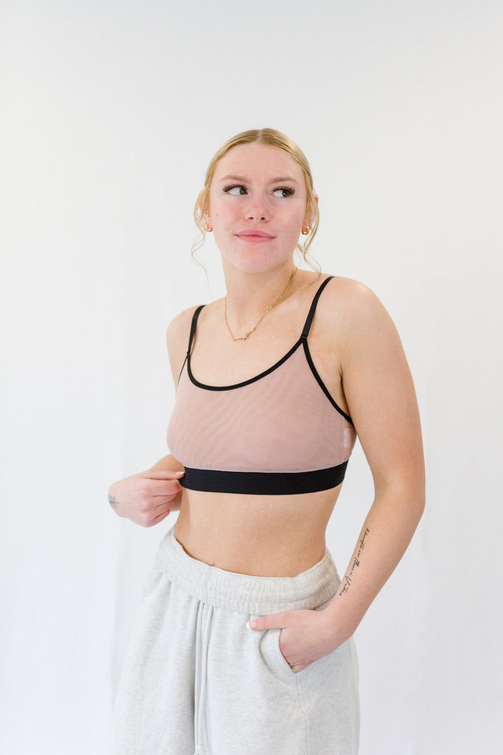 Dusty Blush Mesh Bra