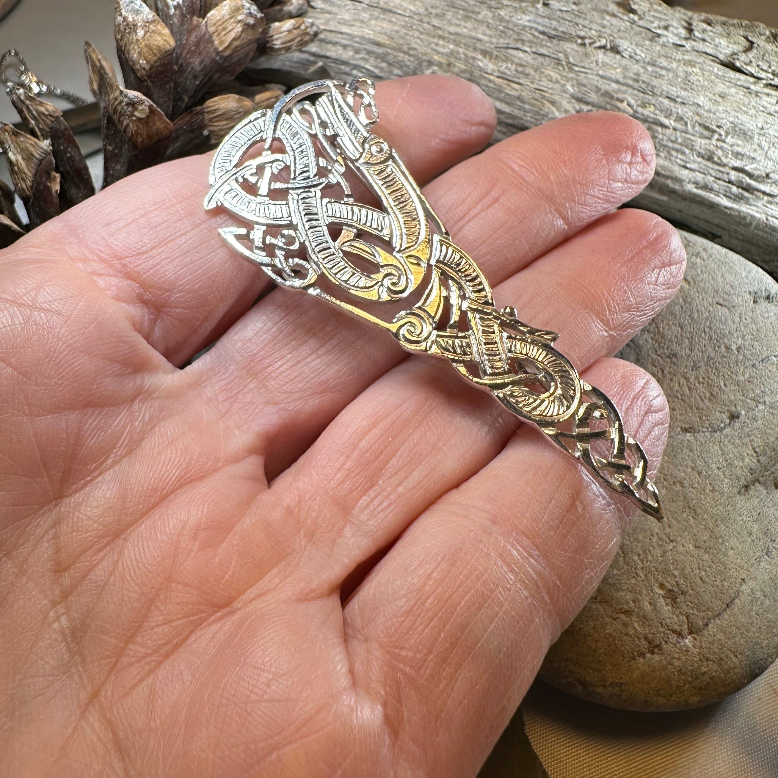 Artisan Irish Celtic Beast Brooch - Made in Ireland