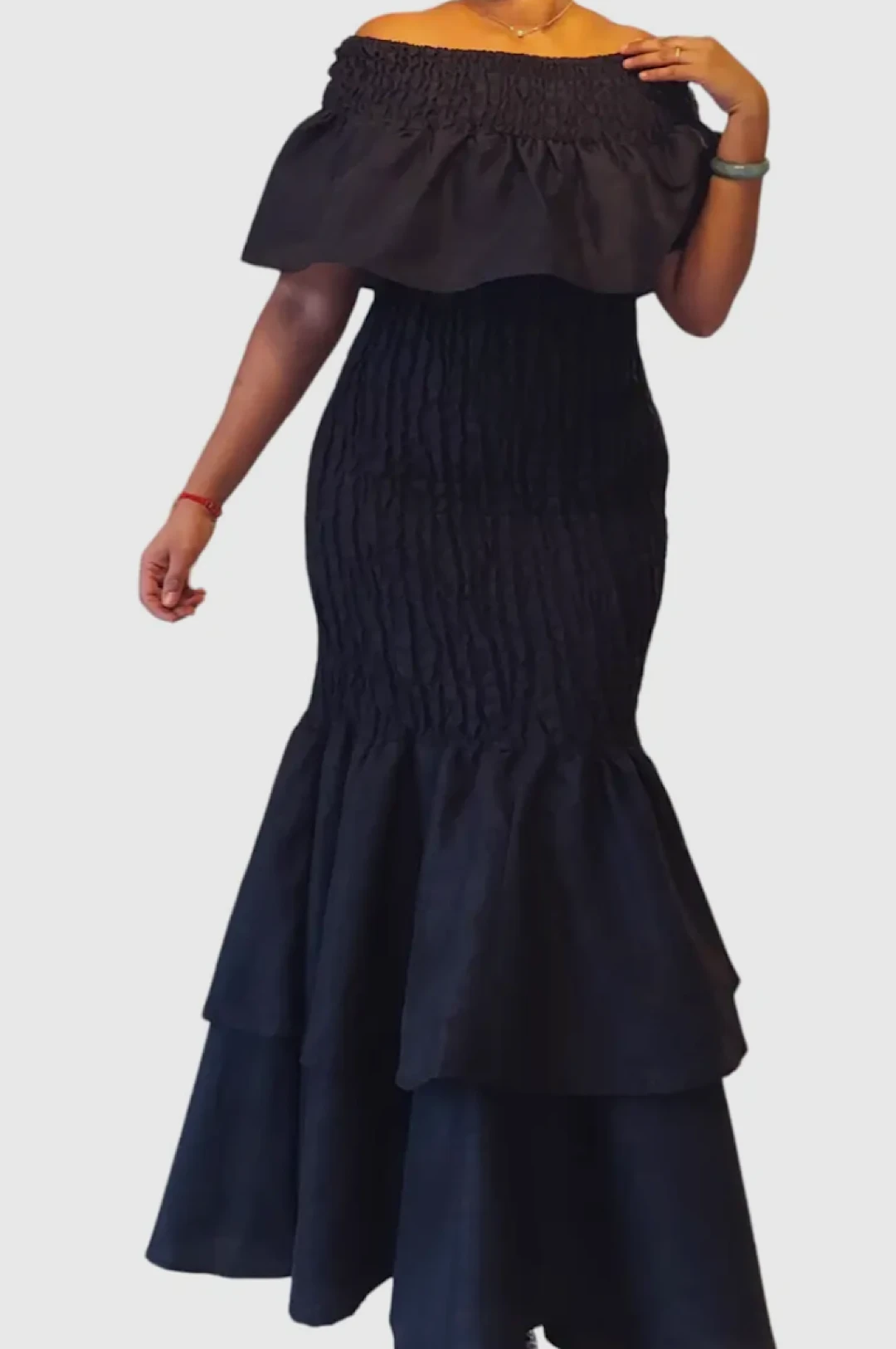 Black One Size Fits Most Mermaid Style Dress by Social Butterfly Collection