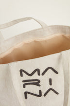 Cream Beach Bag with Zipper CA2501-3