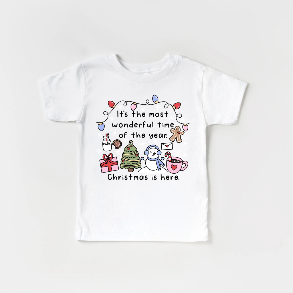 Most Wonderful time of the Year toddler and youth tee shirt, Christmas collection by Benny and Ray Apparel