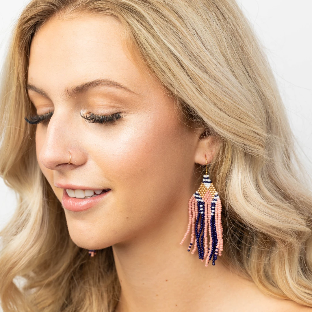 Gloria Seed Bead Earrings by Upavim Crafts