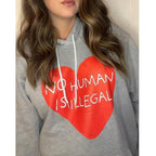 No Human Is Illegal Pullover Fleece by Kind Cotton