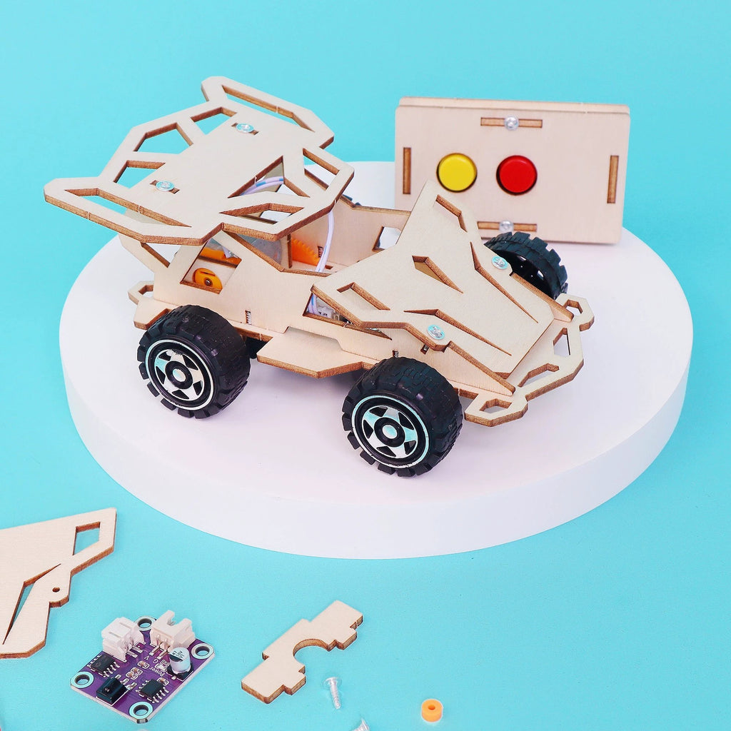 Infrared Remote Controlled Car DIY Kit, Educational STEM Toy by Kitsville