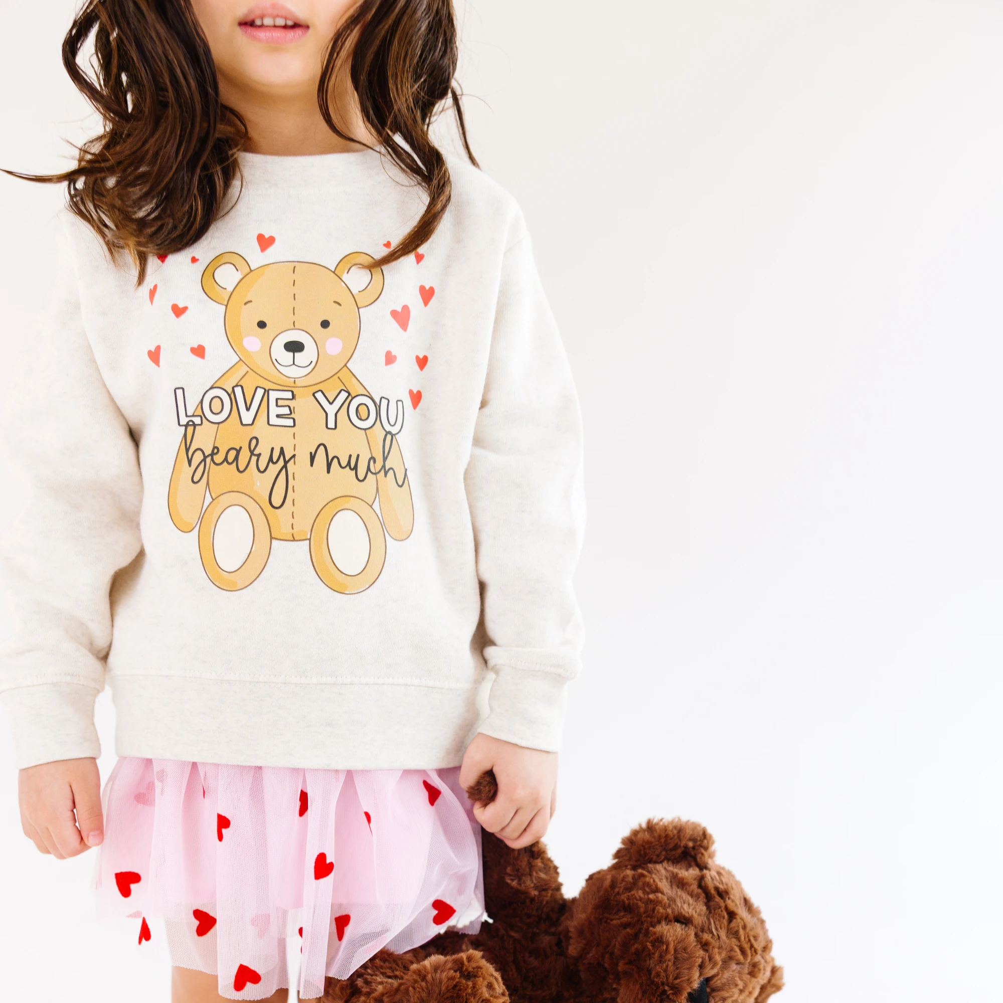Love you Beary Much toddler or youth Sweater, Valentine's Day collection by Benny and Ray Apparel