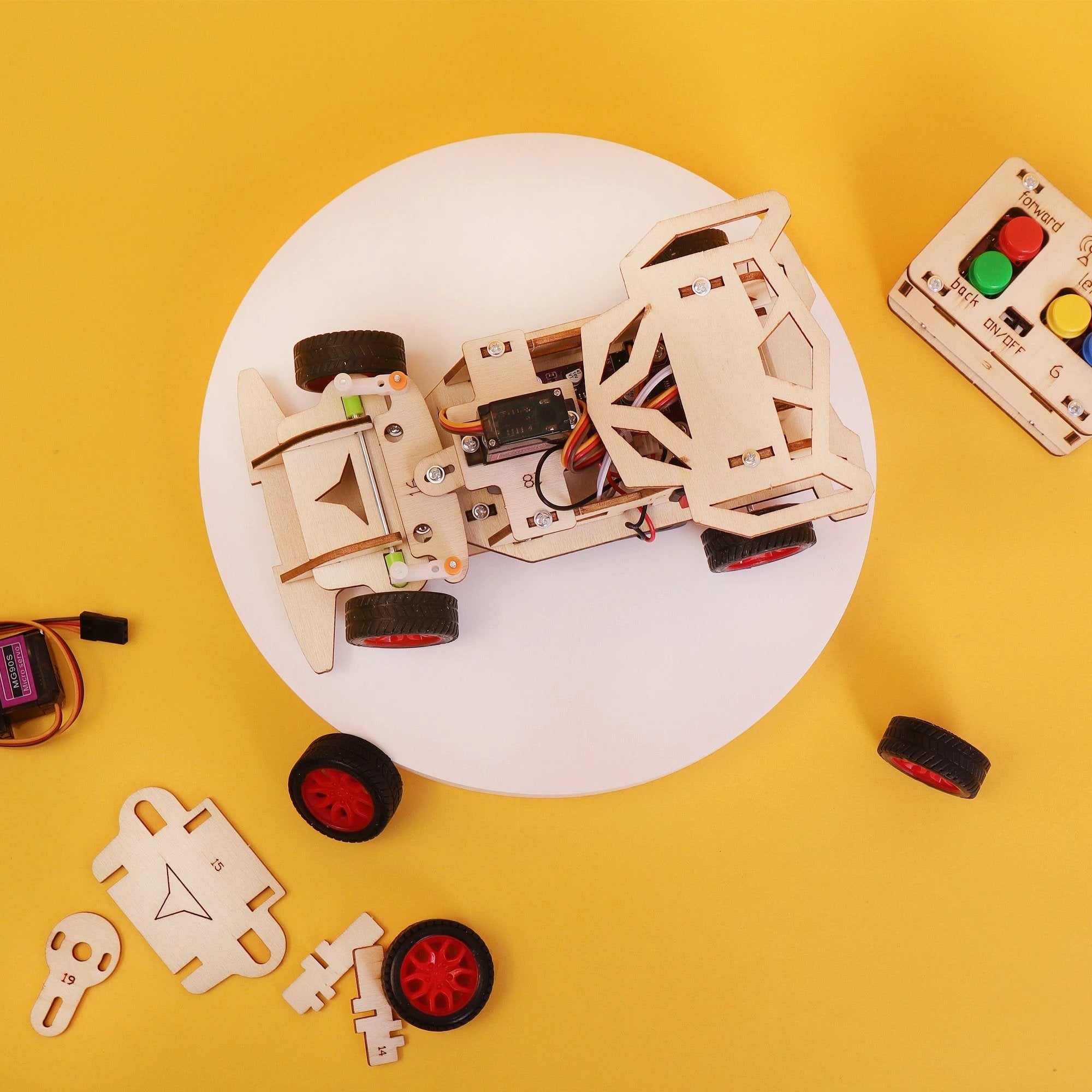 Steering Remote-Controlled Car DIY Kit, Educational STEM Toy by Kitsville