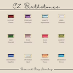 CZ Birthstone Necklace by Rose & Clay
