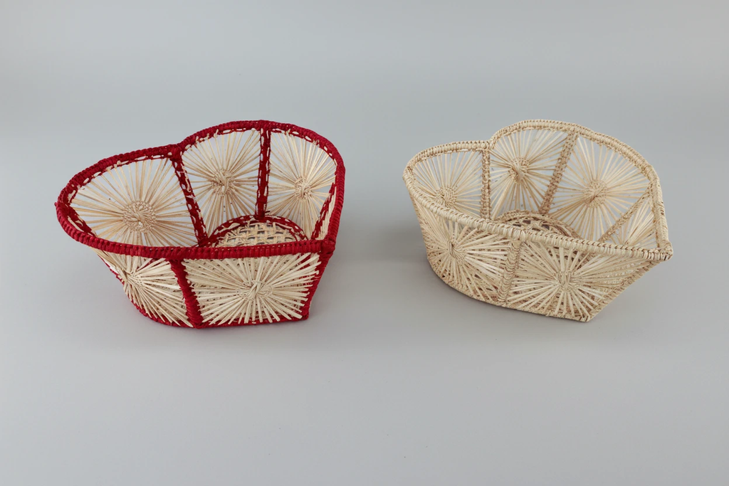 Heart Handwoven Iraca Palm Basket by MacondoForever