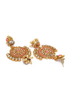 Shining Diva Gold-Toned Dome Shaped Jhumkas
