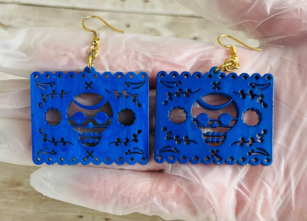 2x Day of the Dead Earrings 2 Pares de Aretes de Dia de Muerto La Vie Bien 2x Day of the Dead Earrings 2 Pares de Aretes de Dia de Muerto