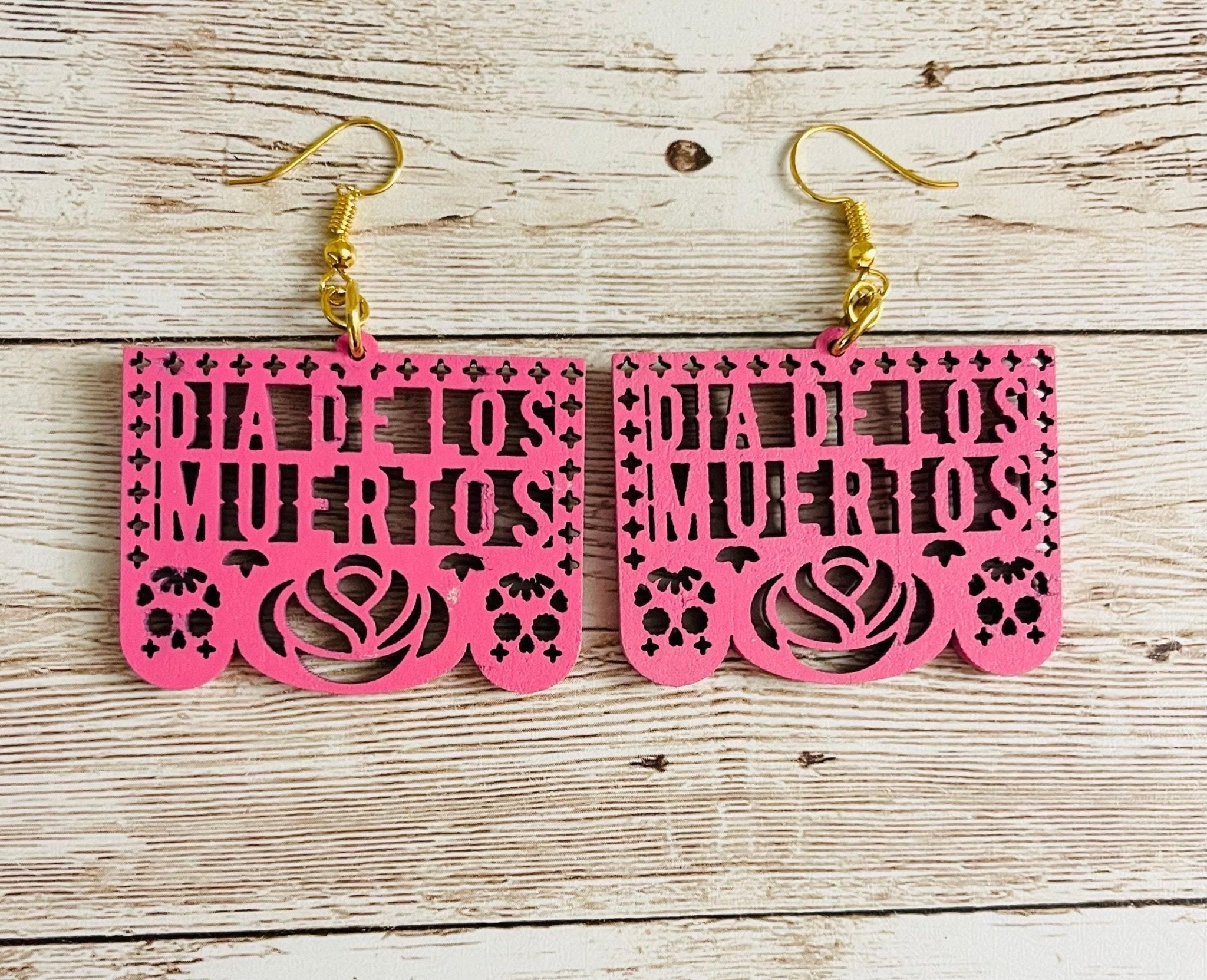2x Day of the Dead Earrings 2 Pares de Aretes de Dia de Muerto La Vie Bien 2x Day of the Dead Earrings 2 Pares de Aretes de Dia de Muerto