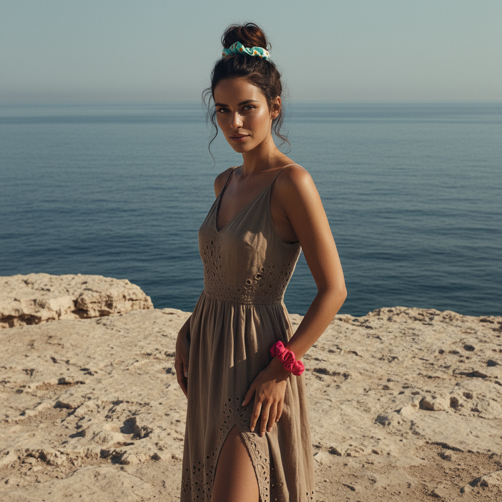 3 Pack Happy Llama Scrunchies | 80s Hair Tie Set