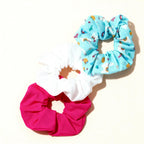 3 Pack Happy Llama Scrunchies | 80s Hair Tie Set by The Bullish Store