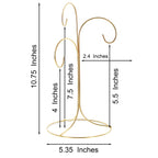 3-Arm 3-Tier Gold Brass Metal Ornament Stand Display 10.75 Inches Ornament Stands La Vie Bien 3-Arm 3-Tier Gold Brass Metal Ornament Stand Display 10.75 Inches