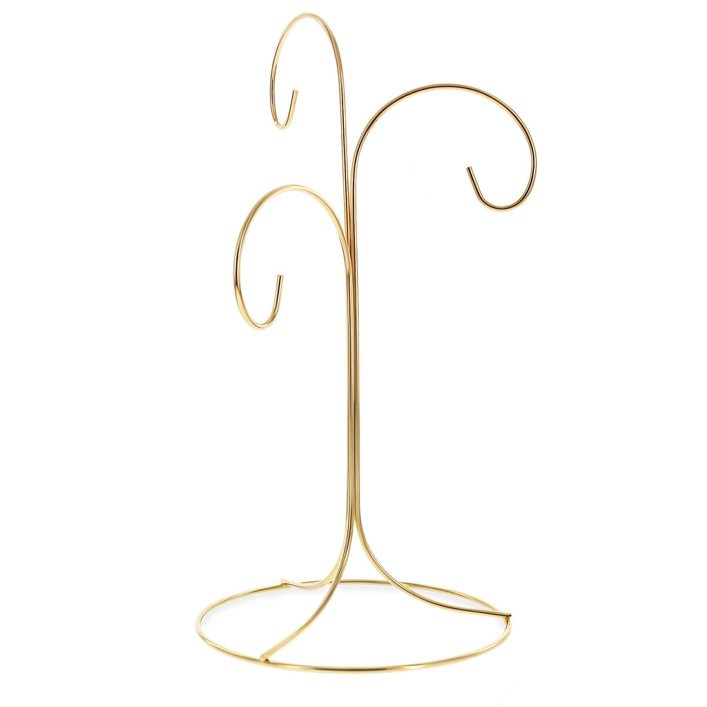 3-Arm 3-Tier Gold Brass Metal Ornament Stand Display 10.75 Inches Ornament Stands La Vie Bien 3-Arm 3-Tier Gold Brass Metal Ornament Stand Display 10.75 Inches
