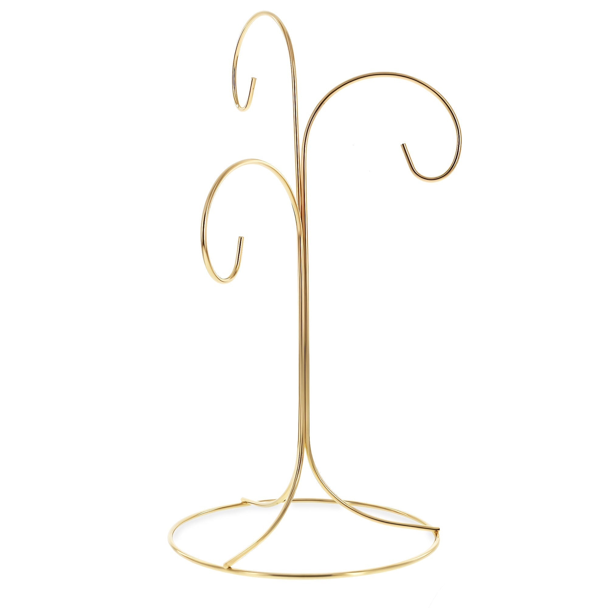 3-Arm 3-Tier Gold Brass Metal Ornament Stand Display 10.75 Inches Ornament Stands La Vie Bien 3-Arm 3-Tier Gold Brass Metal Ornament Stand Display 10.75 Inches