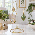3-Arm 3-Tier Gold Brass Metal Ornament Stand Display 10.75 Inches Ornament Stands La Vie Bien 3-Arm 3-Tier Gold Brass Metal Ornament Stand Display 10.75 Inches