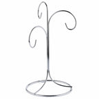 3-Arm 3-Tier Silver Metal Ornament Stand Display 10.75 Inches Ornament Stands La Vie Bien 3-Arm 3-Tier Silver Metal Ornament Stand Display 10.75 Inches