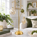 3-Arm Botanical Style Gold Metal Ornament Display Stand 12 Inches Ornament Stands La Vie Bien 3-Arm Botanical Style Gold Metal Ornament Display Stand 12 Inches