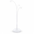 3-Arm Botanical Style White Painted Metal Ornament Display Stand 12 Inches Ornament Stands La Vie Bien 3-Arm Botanical Style White Painted Metal Ornament Display Stand 12 Inches