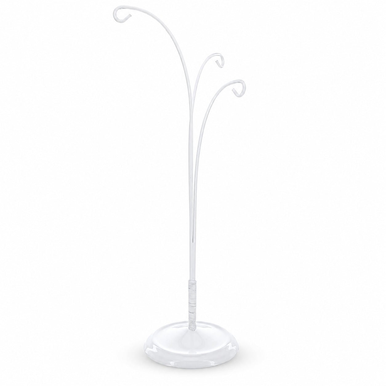3-Arm Botanical Style White Painted Metal Ornament Display Stand 12 Inches Ornament Stands La Vie Bien 3-Arm Botanical Style White Painted Metal Ornament Display Stand 12 Inches