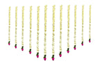 3 Feet Long Plastic Lotus Lari, Set of 12 Festive Decor La Vie Bien 3 Feet Long Plastic Lotus Lari, Set of 12