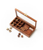 3-in-1 Game Set Dice, Dominoes, Tic Tac Toe - Handcrafted Wood HME stock line La Vie Bien 3-in-1 Game Set Dice, Dominoes, Tic Tac Toe - Handcrafted Wood