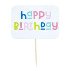 3 Piece Happy Birthday Mug Cake Gift Set | Coffee Mug Mini Crown Cupcake Topper by The Bullish Store